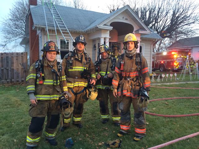 Crew on Engine 124 for the House Fire, Box 13-03 on December 30th, 2013